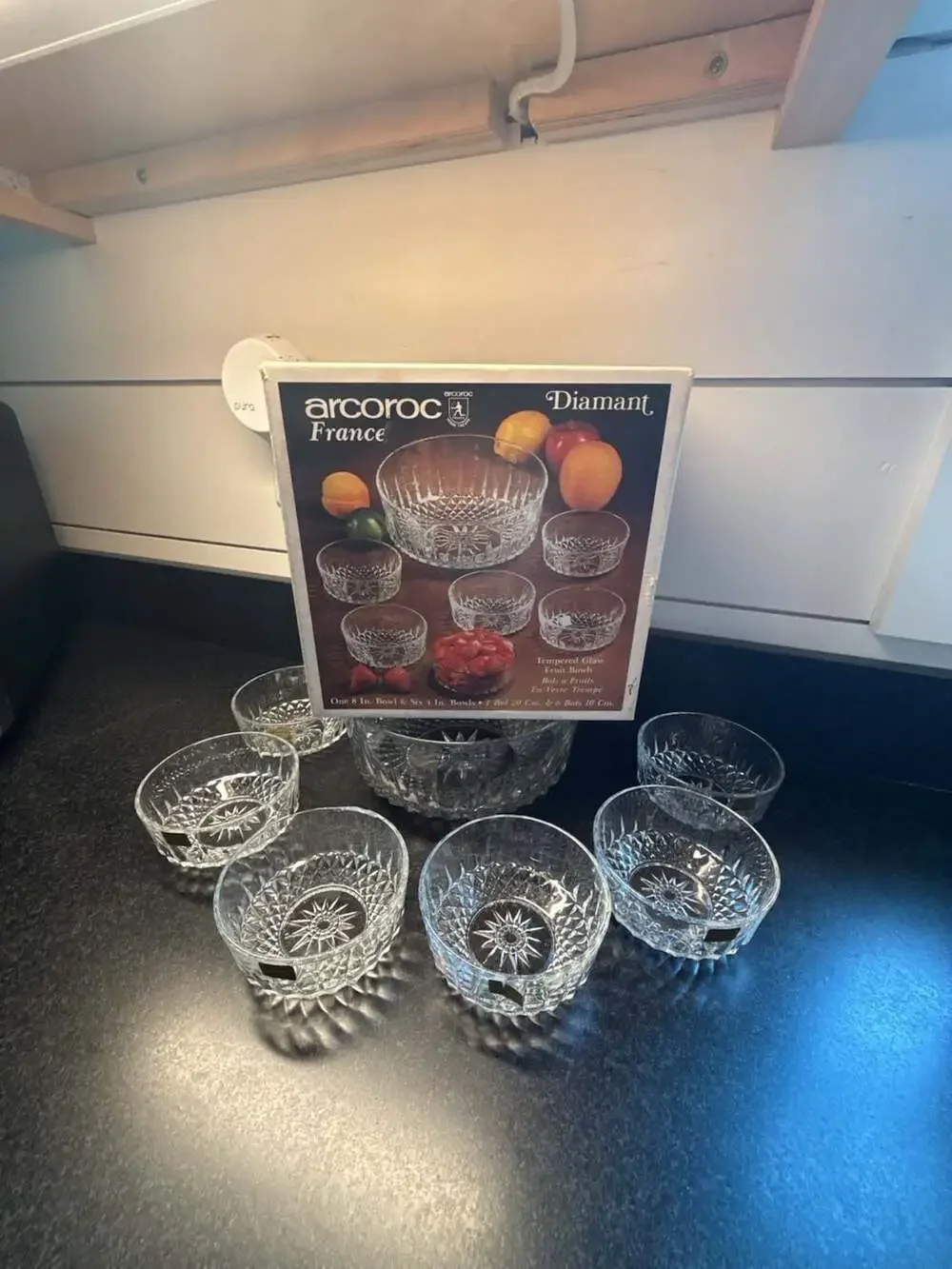 Arcoroc Diamant Fruit and Dessert Set 7 Pieces
